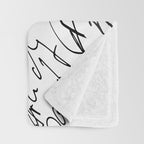 Loose Flower Study Black And White Throw Blanket Gallery Image 3