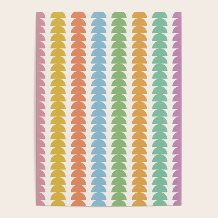 Maude Pattern - Retro Rainbow Poster Gallery Image 4