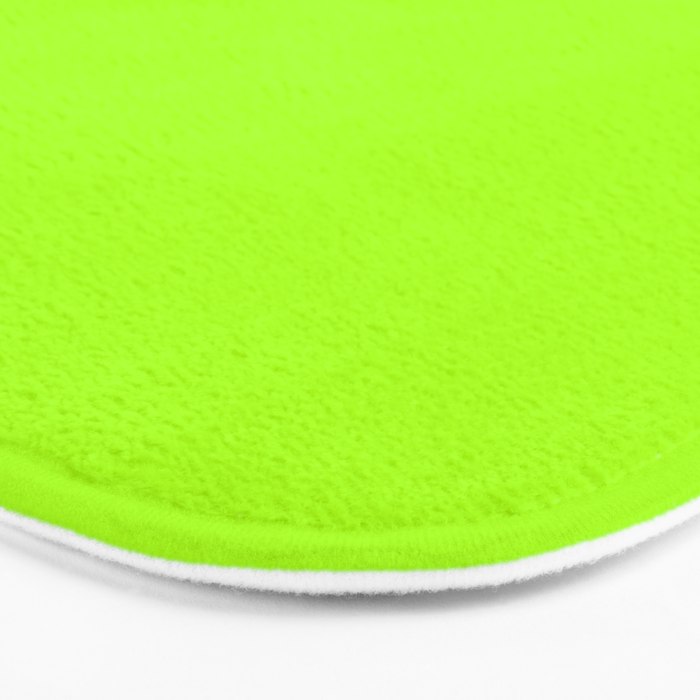 Trendy modern lime green neon color Bath Mat Gallery Image 3