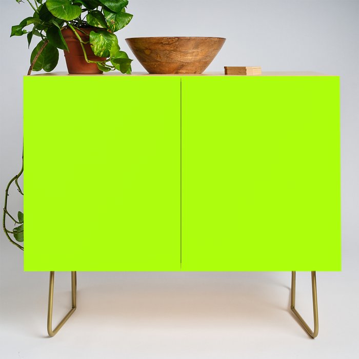 Trendy modern lime green neon color Credenza Gallery Image 1