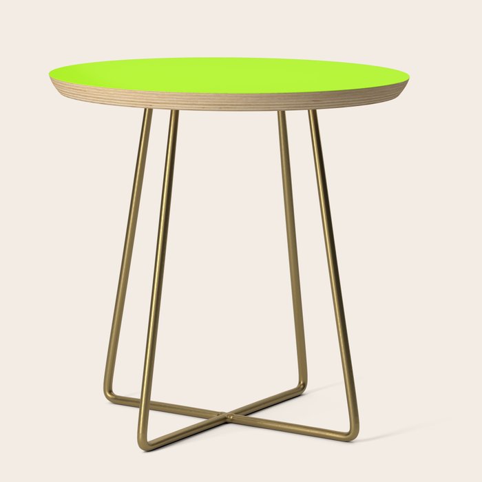 Trendy modern lime green neon color Side Table Gallery Image 1