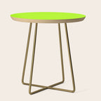 Trendy modern lime green neon color Side Table Gallery Image 1