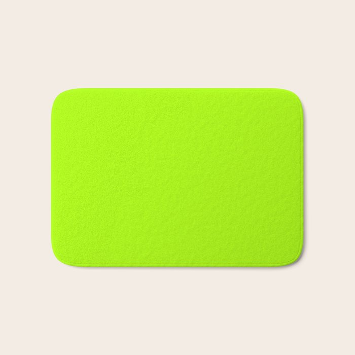 Trendy modern lime green neon color Bath Mat Gallery Image 1