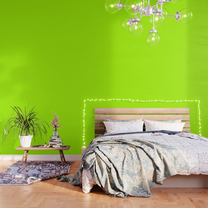 Trendy modern lime green neon color Wallpaper Gallery Image 3