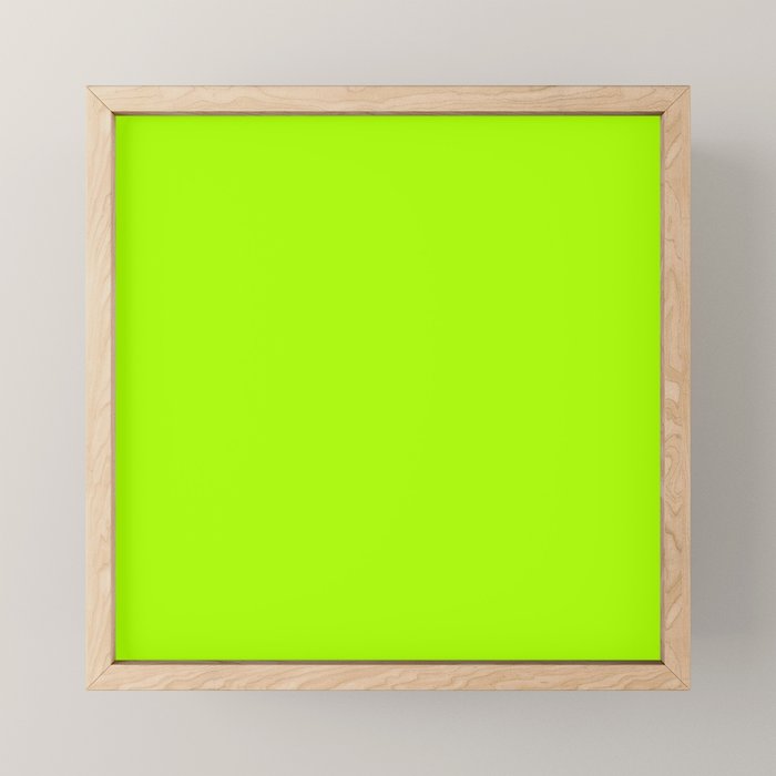 Trendy modern lime green neon color Mini Art Print Gallery Image 1