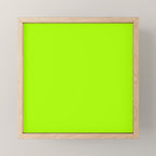 Trendy modern lime green neon color Mini Art Print Gallery Image 1
