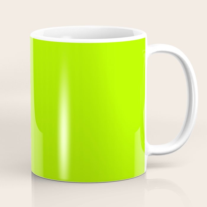 Trendy modern lime green neon color Coffee Mug Gallery Image 1