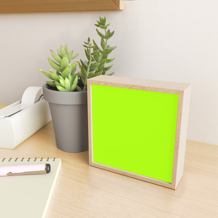 Trendy modern lime green neon color Mini Art Print Gallery Image 2