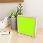 Trendy modern lime green neon color Mini Art Print Gallery Image 2