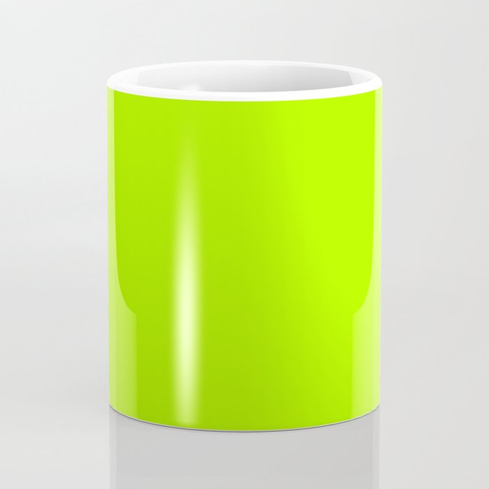 Trendy modern lime green neon color Coffee Mug Gallery Image 4