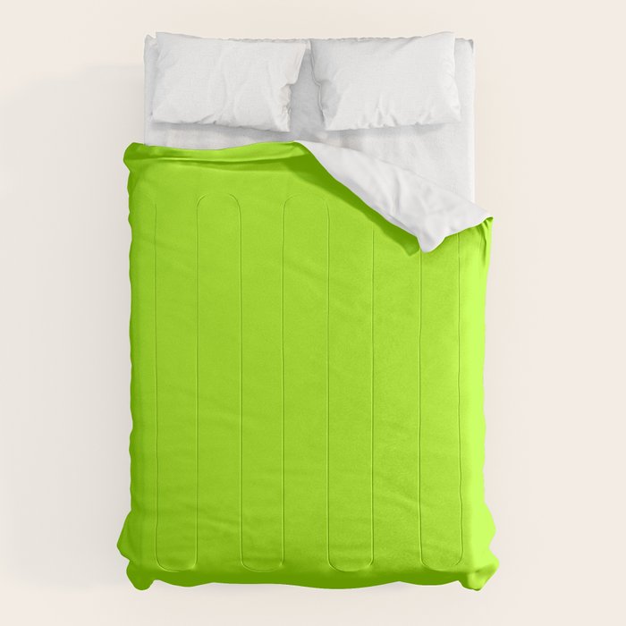 Trendy modern lime green neon color Comforter Gallery Image 6
