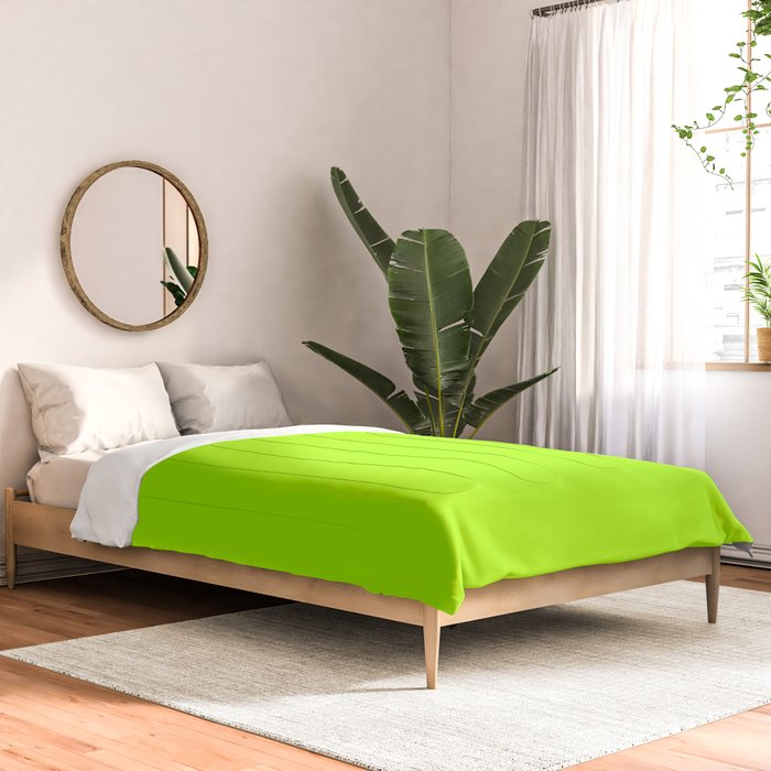 Trendy modern lime green neon color Comforter Gallery Image 2