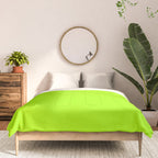 Trendy modern lime green neon color Comforter Gallery Image 3