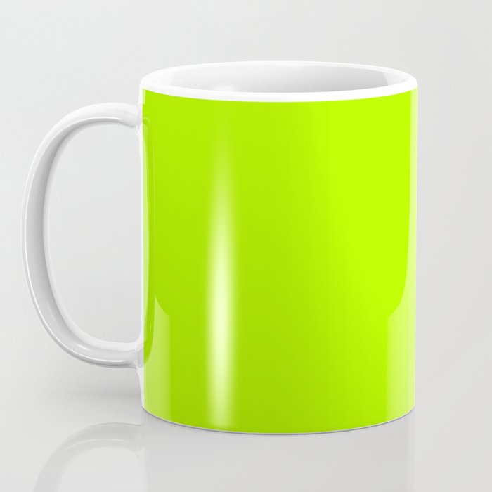 Trendy modern lime green neon color Coffee Mug Gallery Image 3