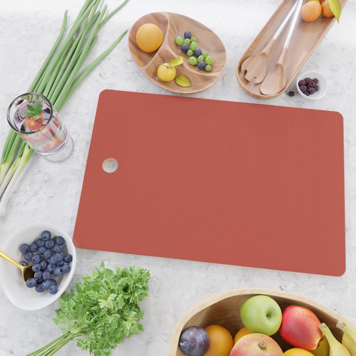 Tomato Red Solid Color Cutting Board Gallery Image 2