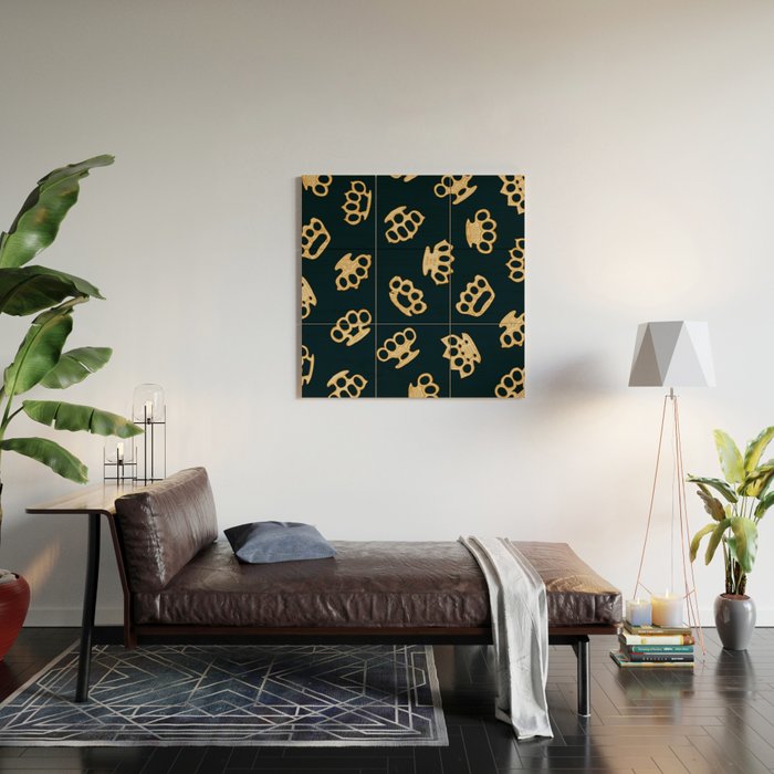 Brass Knuckles With Good Thoughts Wood Wall Art Gallery Image 2