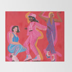 Roller Skaters Throw Blanket Gallery Image 2