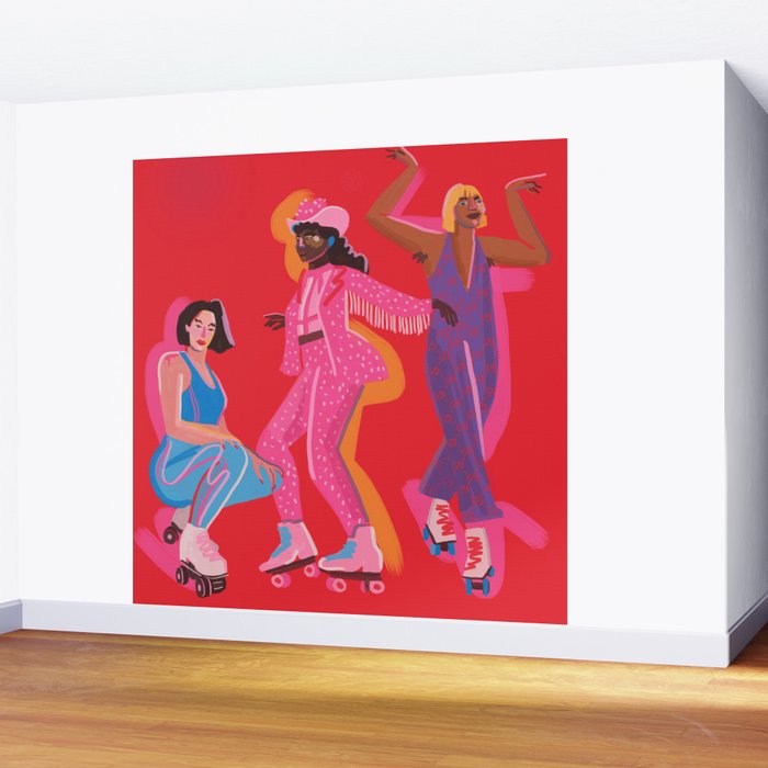 Roller Skaters Wall Mural Gallery Image 2