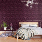 Burgundy Red Art Deco Pattern Wallpaper Gallery Image 3