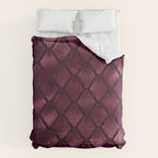 Burgundy Red Art Deco Pattern Comforter Gallery Image 6