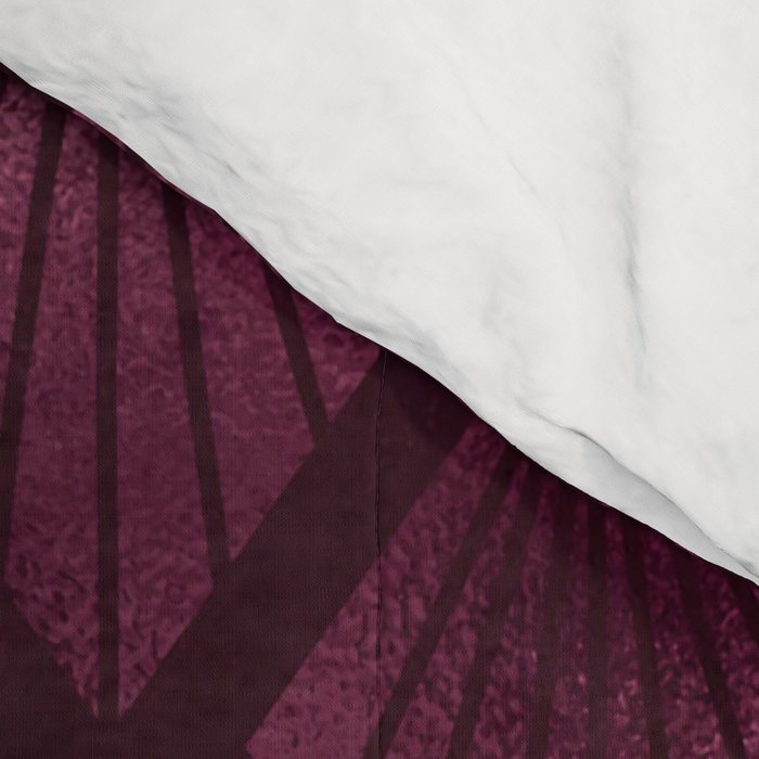 Burgundy Red Art Deco Pattern Comforter Gallery Image 4