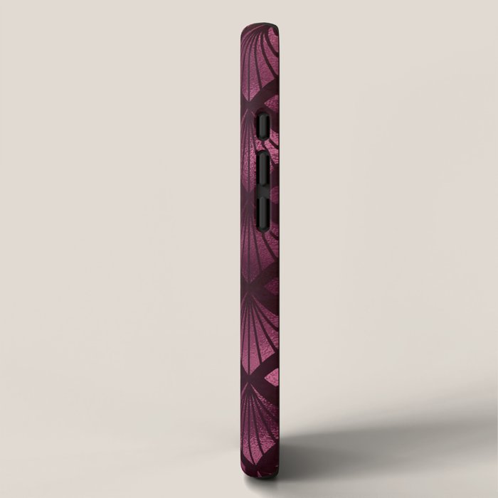 Burgundy Red Art Deco Pattern iPhone Case Gallery Image 2