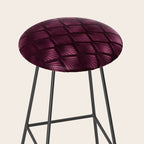 Burgundy Red Art Deco Pattern Stool Gallery Image 2