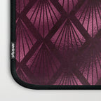 Burgundy Red Art Deco Pattern Laptop Sleeve Gallery Image 3