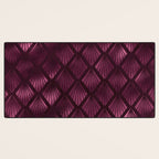 Burgundy Red Art Deco Pattern Desk Mat Gallery Image 3