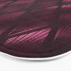 Burgundy Red Art Deco Pattern Bath Mat Gallery Image 3
