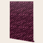 Burgundy Red Art Deco Pattern Wallpaper Gallery Image 2