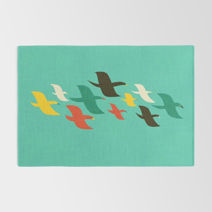 Birds are flying Rug Gallery Image 2