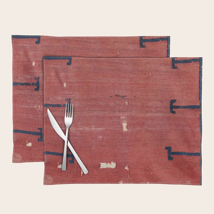 Yüncü  Antique Balikesir Turkish Pile Rug Print Placemat Gallery Image 1
