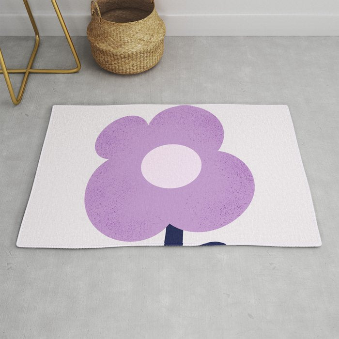 Giant violet flower Rug Gallery Image 1