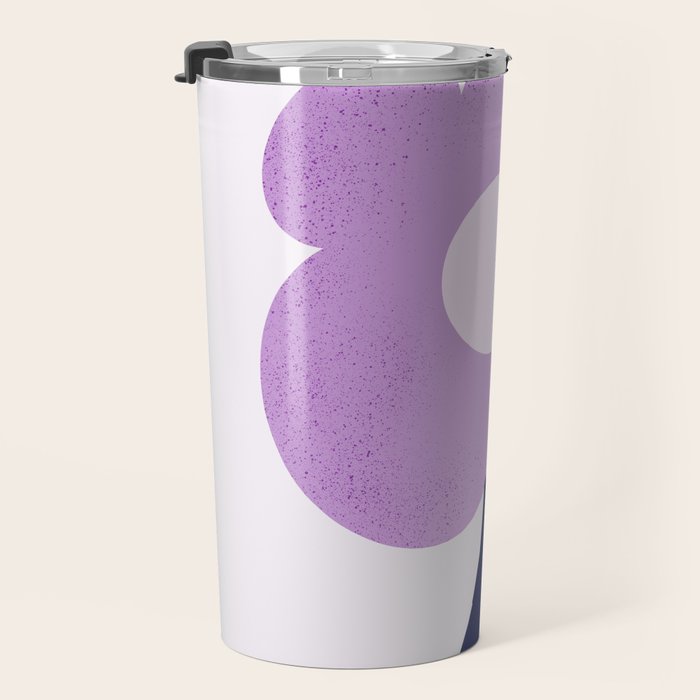 Giant violet flower Travel Mug Gallery Image 3