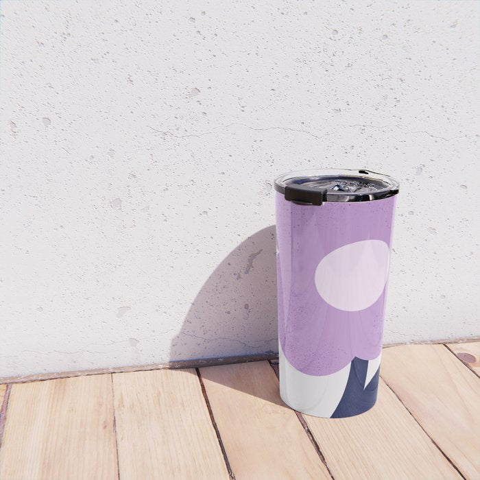 Giant violet flower Travel Mug Gallery Image 4
