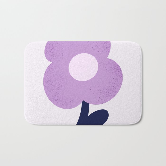 Giant violet flower Bath Mat Gallery Image 1