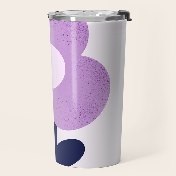 Giant violet flower Travel Mug Gallery Image 2