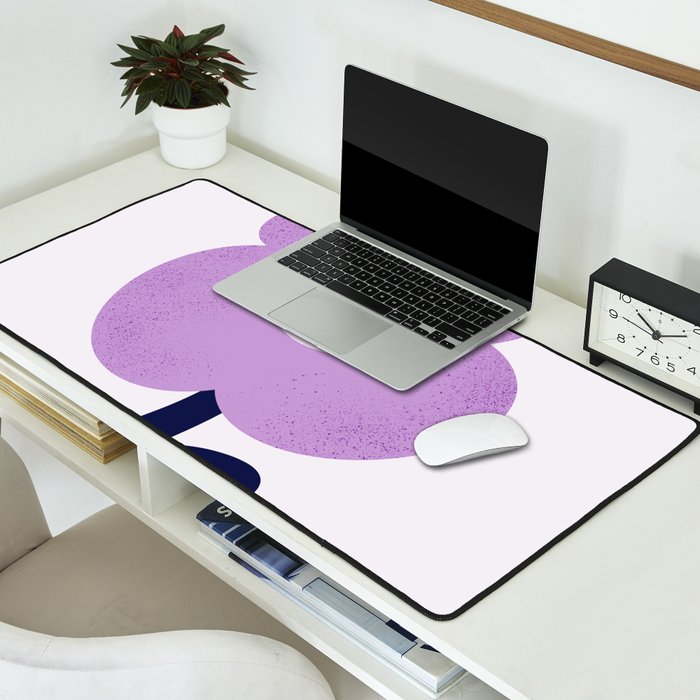 Giant violet flower Desk Mat Gallery Image 2