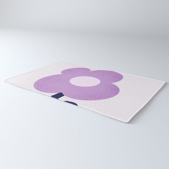 Giant violet flower Rug Gallery Image 3