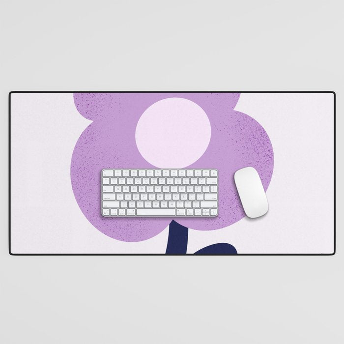 Giant violet flower Desk Mat Gallery Image 1