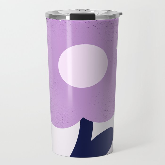 Giant violet flower Travel Mug Gallery Image 1