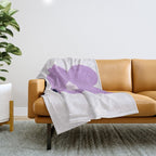 Giant violet flower Throw Blanket Gallery Image 1