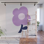 Giant violet flower Wall Mural Gallery Image 1