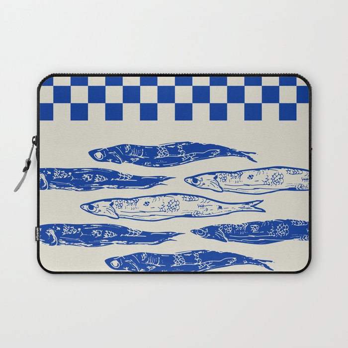 Nordic Sardines Checkered Laptop Sleeve Gallery Image 1