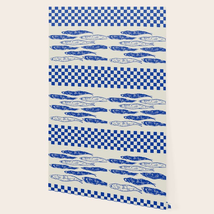 Nordic Sardines Checkered Wallpaper Gallery Image 2