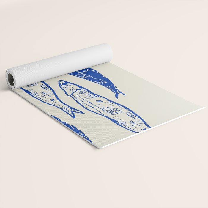 Nordic Sardines Checkered Yoga Mat Gallery Image 2