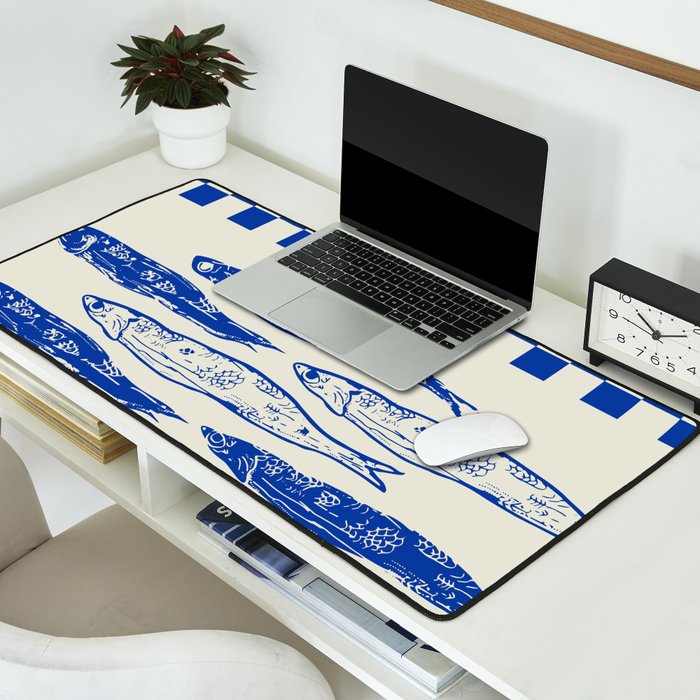 Nordic Sardines Checkered Desk Mat Gallery Image 2