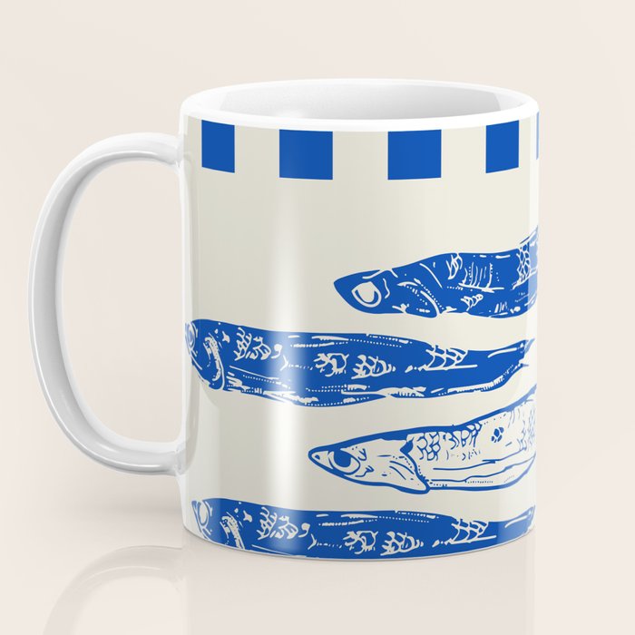 Nordic Sardines Checkered Coffee Mug Gallery Image 3