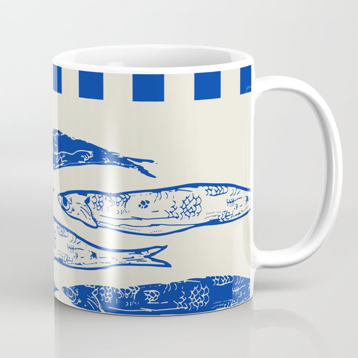 Nordic Sardines Checkered Coffee Mug Gallery Image 1